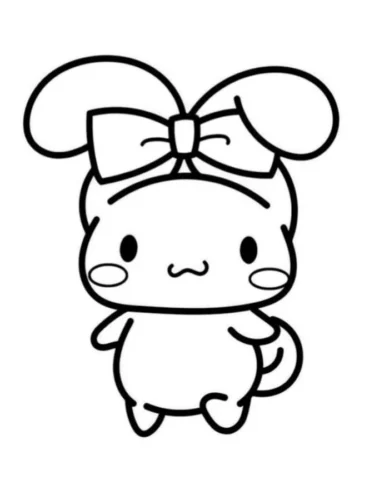 Cinnamoroll thắt nơ, nét đậm