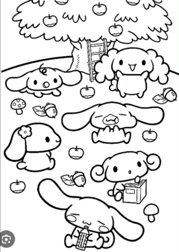 Cinnamoroll và các bạn dưới gốc cây