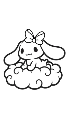 Cinnamoroll ngồi trên mây