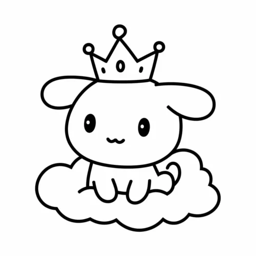 Cinnamoroll đội vương miện trên mây