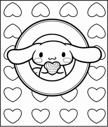 Cinnamoroll trong vòng tròn trái tim