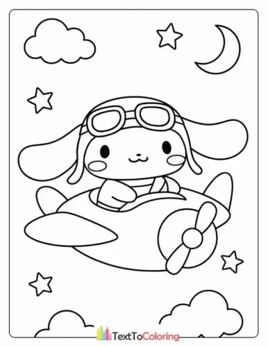 Cinnamoroll lái máy bay