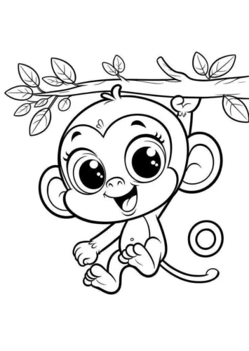 Khỉ treo trên dây leo