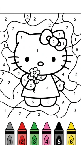 Tranh tô màu chữ số 15