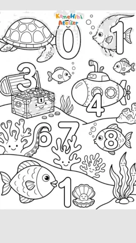 Tranh tô màu chữ số 32