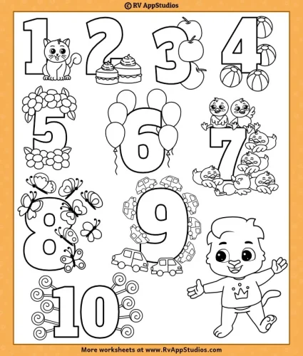 Tranh tô màu chữ số 38