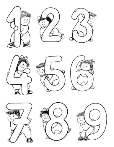 Tranh tô màu chữ số 21