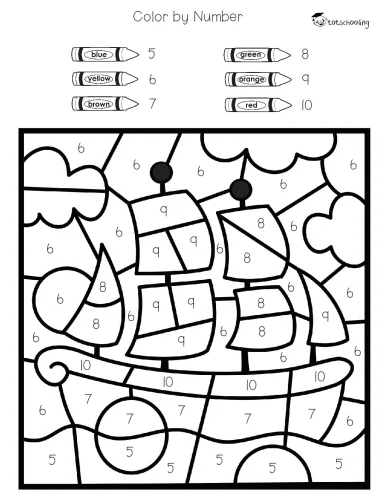 Tranh tô màu chữ số 41