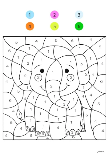 Tranh tô màu chữ số 45