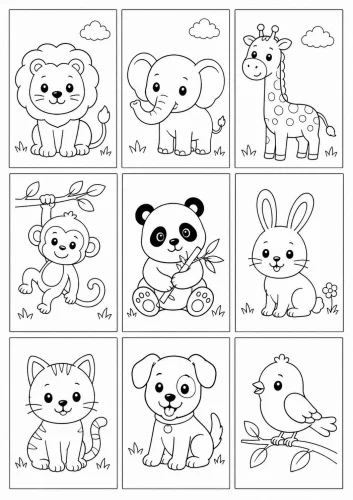 Tranh tô màu con vật 3