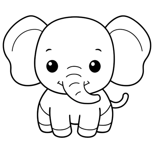Voi con chibi nét rất đậm, hợp bé 2 tuổi