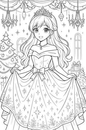 Công chúa trong sảnh có cây thông Noel