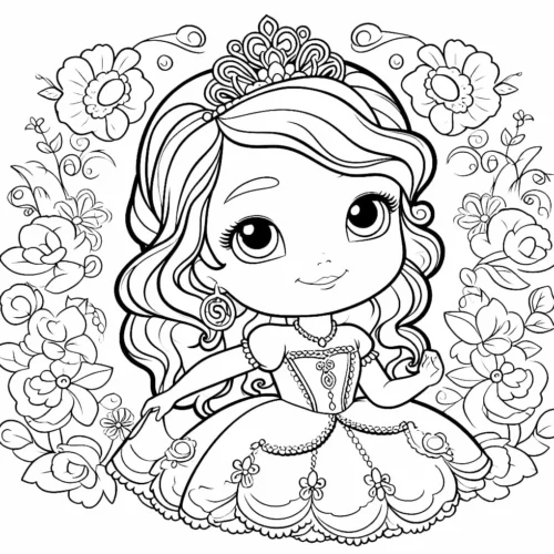 Công chúa Sofia giữa hoa văn