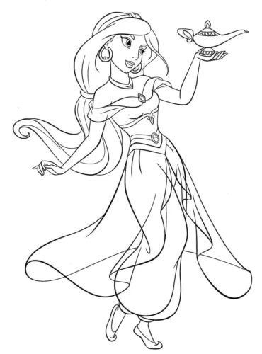 Jasmine cầm cây đèn thần