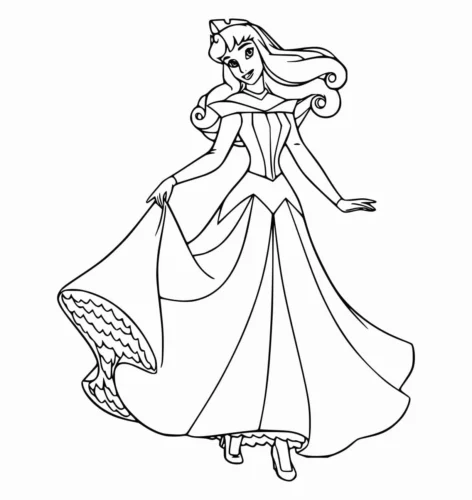 Aurora nâng váy dạ hội