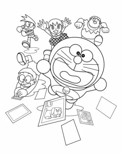 Doraemon và các bạn bay giữa bảo bối