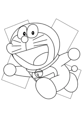 Doraemon chạy, nét mảnh