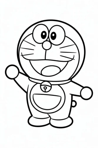 Doraemon giơ tay, nét đậm