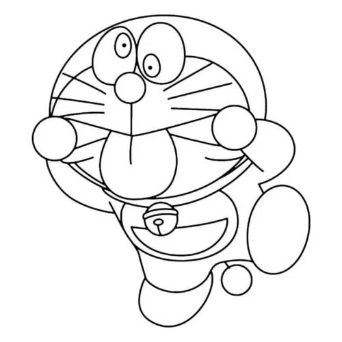 Doraemon chạy cười to