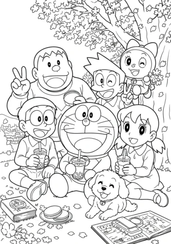 Doraemon và nhóm bạn chen kín trang