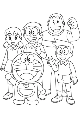 Doraemon cùng Nobita, Shizuka, Jaian và Suneo