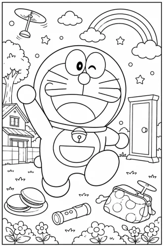 Doraemon trong phòng có cánh cửa thần kỳ