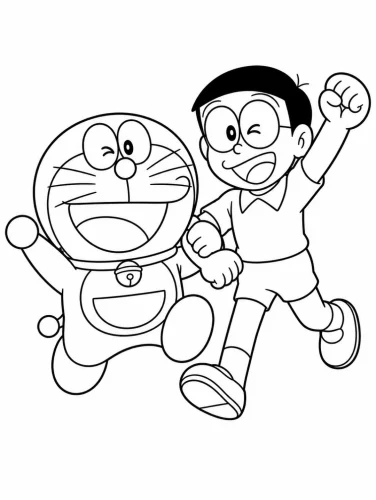 Doraemon chạy cùng Nobita