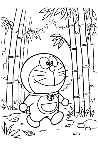 Doraemon trong rừng tre