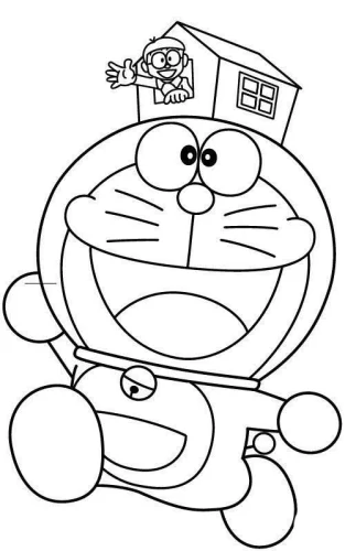 Doraemon đội ngôi nhà trên đầu
