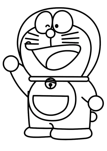Doraemon giơ tay, nét đậm