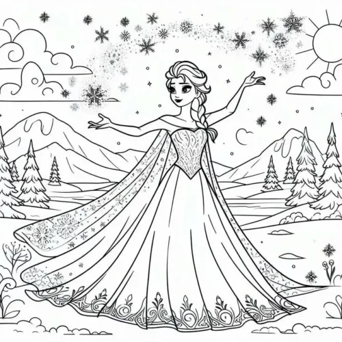 Elsa múa giữa thung lũng tuyết
