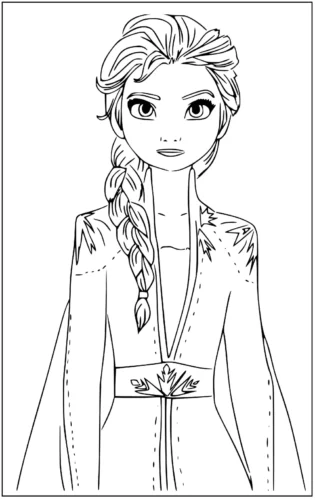 Elsa áo choàng Frozen 2 trong khung