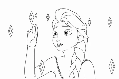 Elsa giơ tay tạo pha lê băng