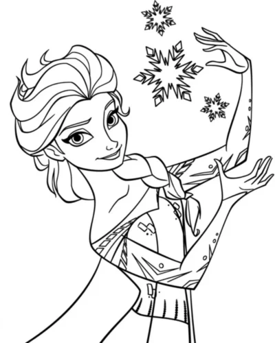 Elsa tung bông tuyết lên cao
