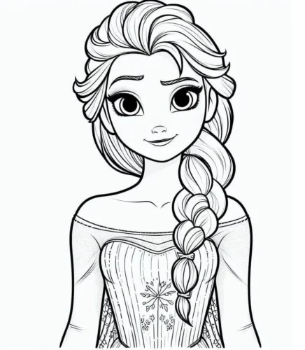 Elsa tóc tết, nét gọn