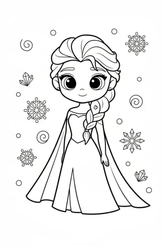 Elsa nhí giữa bông tuyết