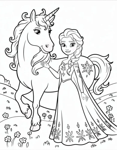 Elsa bên chú kỳ lân