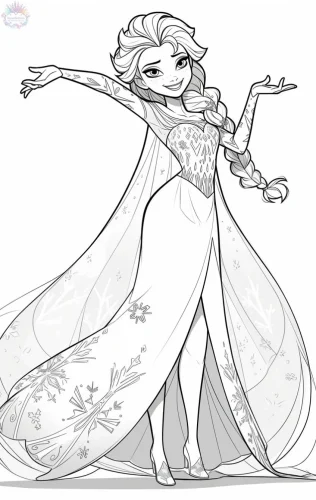 Elsa dang tay áo choàng dài