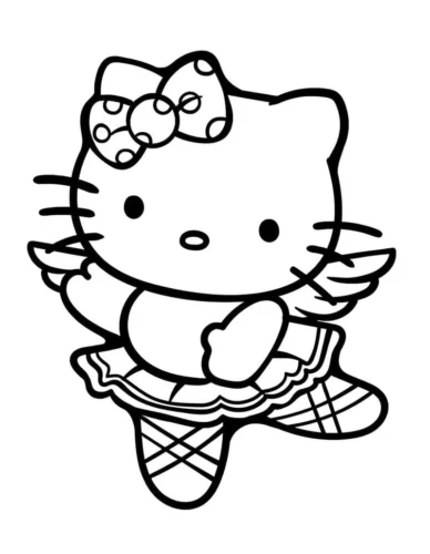 Hello Kitty tiên nhỏ thắt nơ
