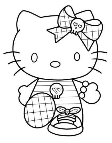 Hello Kitty cầm vợt tennis