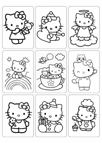 Chín ô Hello Kitty nhỏ