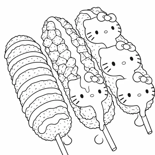Ba que bánh có mặt Hello Kitty
