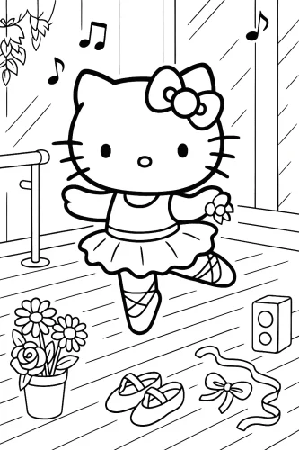 Hello Kitty múa ba lê