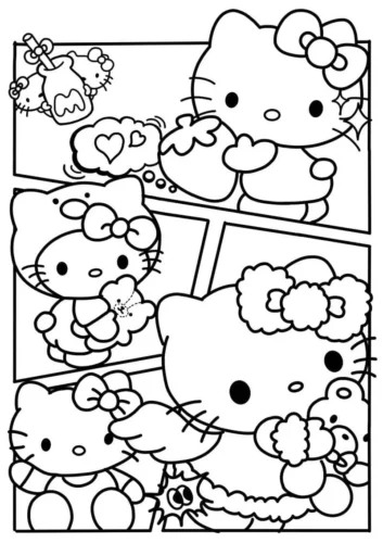 Trang truyện Hello Kitty nhiều khung