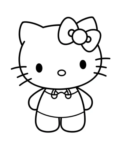 Hello Kitty đứng thẳng, nét đậm