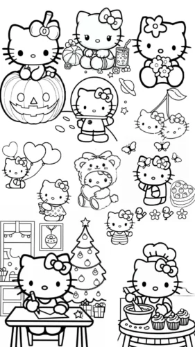 Nhiều Hello Kitty nhỏ đón lễ hội