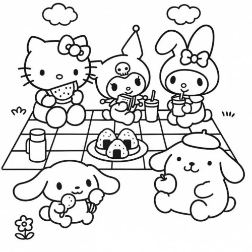 Hello Kitty và các bạn Sanrio picnic