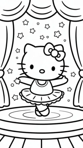 Hello Kitty múa ba lê trên sân khấu