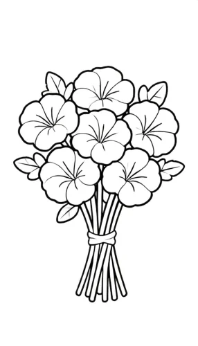 Tranh tô màu hoa 44