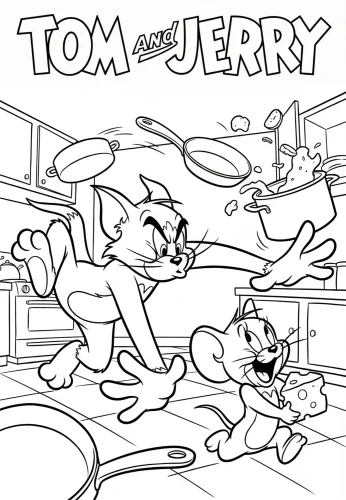 Tom đuổi Jerry trong gian bếp